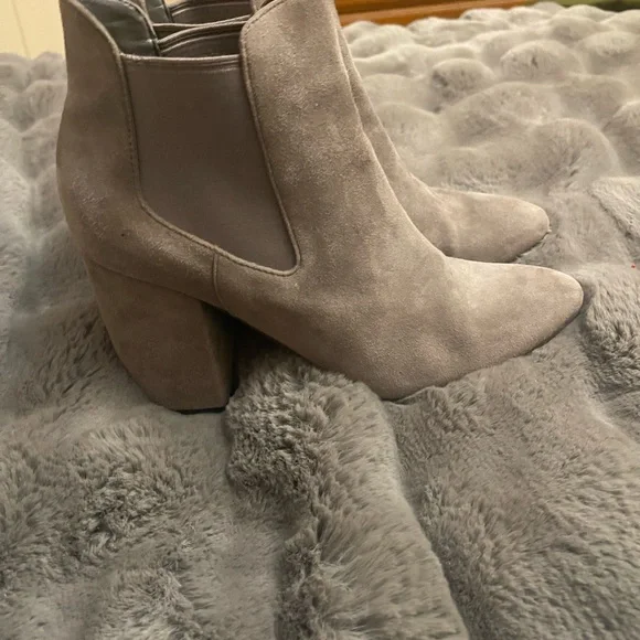 Cole Haan Women's Suede Ankle Boots - gray 8 - Picture 4 of 9